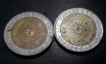 Imagen de la nota: Bajó el precio de las monedas de 1 peso: a cuánto se venden 