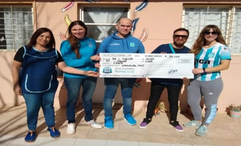 La filial de Racing hizo una importante donación a Corim Imagen de la nota: La filial de Racing hizo una importante donación a Corim