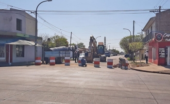Imagen de la nota: Tránsito interrumpido por obras de cloacas
