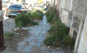 Reclaman por el estado de una vereda del Microcentro Imagen de la nota: Reclaman por el estado de una vereda del Microcentro