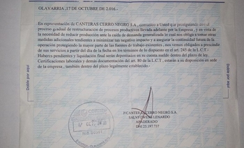 Imagen de la nota: Cerro Negro: sindicato denuncia discriminación