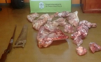 Secuestraron carne, un arma y hubo un aprehendido Imagen de la nota: Secuestraron carne, un arma y hubo un aprehendido