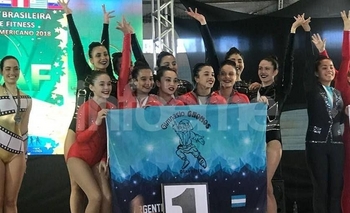 Imagen de la nota: Gimnastas locales se lucieron con una coreografía inclusiva