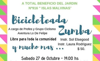 Imagen de la nota: Bicicleteada a beneficio del Jardín N° 916