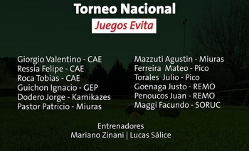 Imagen de la nota: UROBA definió el equipo para los Evita con tres olavarrienses