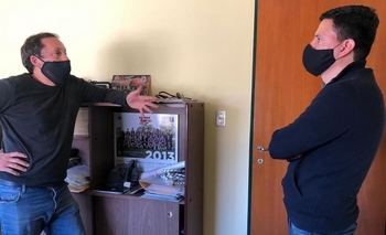 Imagen de la nota: Federico Aguilera recorrió comercios de la construcción