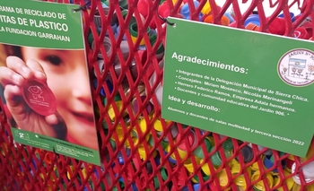 Primer reciclado de tapitas del “Corazón Solidario”  Imagen de la nota: Primer reciclado de tapitas del “Corazón Solidario”