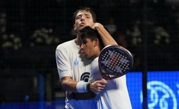 Imagen de la nota: Pádel: Chingotto cambió de compañero, pero festejó