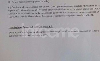 Imagen de la nota: Boleto: estudio de costos estimó suba cercana al 35% 