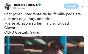 Imagen de la nota: Fernando Belasteguín recordó a Gonza Salías