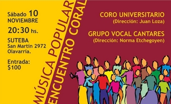 Imagen de la nota: Encuentro coral en SUTEBA