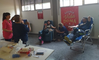 Imagen de la nota: Buen número de donantes en la colecta de la Peña de Las Sierras