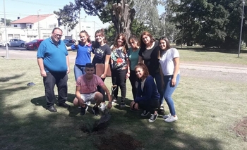 Imagen de la nota: Plantan un árbol en el ex Colegio Nacional