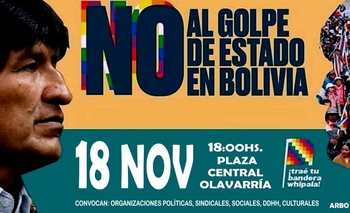 Imagen de la nota: Nueva manifestación contra el Golpe de Estado en Bolivia
