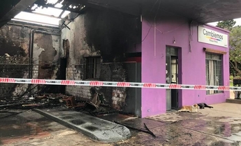 Imagen de la nota: Repudian incendio de local de 