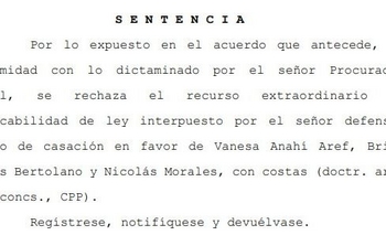 Imagen de la nota: La Suprema Corte ratificó condenas para olavarrienses