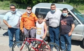 Imagen de la nota: Una historia con final feliz: Matteo tiene bici nueva