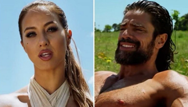 El video de Flor Vigna con Luciano Castro desnudo en una bañera