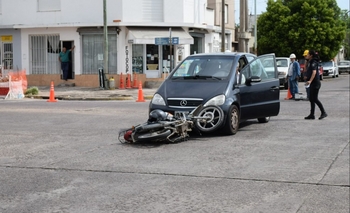 Imagen de la nota: Un motociclista hospitalizado luego de un choque
