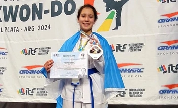Imagen de la nota: Taekwondo: medalla para una local en la Copa del Mundo