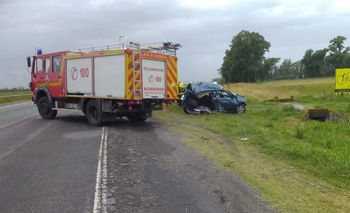 Imagen de la nota: Un fallecido y un herido grave tras un choque en la Ruta 3