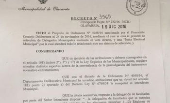 Imagen de la nota: Galli vetó la ordenanza para la elección de Delegados en localidades