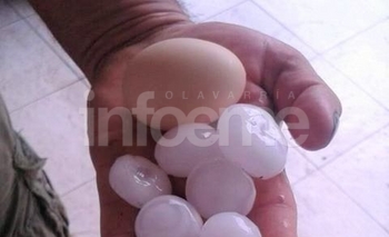 Imagen de la nota: Granizo gigante en Recalde