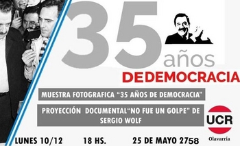 Jornada de conmemoración  de los 35 años de democracia Imagen de la nota: Jornada de conmemoración  de los 35 años de democracia