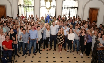 Imagen de la nota: Galli encabezó el tradicional brindis de fin de año