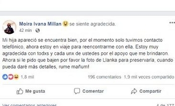 Imagen de la nota: Apareció la sobrina de Mirta Millán