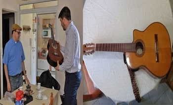 Imagen de la nota: Tras el robo, el cura del barrio Ceco tendrá dos guitarras  