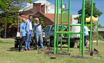 Imagen de la nota: Instalaron juegos en la plaza de Colón y Moya