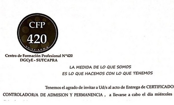 Imagen de la nota: Entregan certificados de Controlador de Admisión 