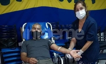 Imagen de la nota: Primera colecta de sangre del año en la Peña “Xeneize”