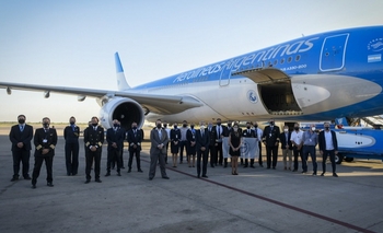 Imagen de la nota: Llegó el vuelo con las vacunas Sputnik V