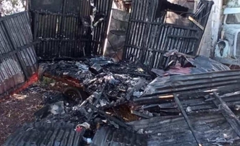 Imagen de la nota: Se le incendió la casilla y su perro murió carbonizado