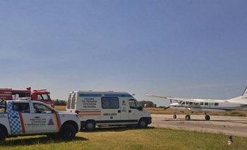 Imagen de la nota: Bolívar: trasladaron en un avión sanitario a una bebé