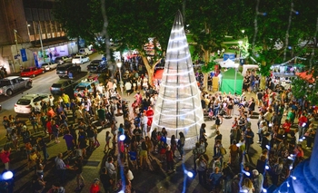 Imagen de la nota: Se prendió el árbol de navidad del Paseo Jesús Mendía