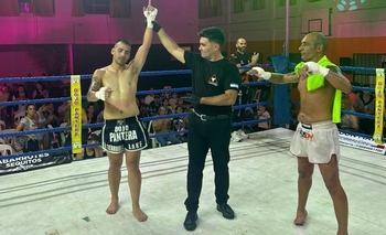 Imagen de la nota: Kick-boxing: festejó Orellana en el gimnasio “albiverde”