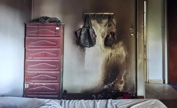 Imagen de la nota: La Plata: entró una cañita voladora en su casa y se quemó su vivienda
